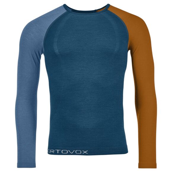 Ortovox Men's 120 Comp Light Merino Long Sleeve Base Layer Petrol Blue Medium - Picture 1 of 11